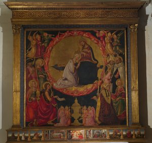 Kroning av jomfruen (tempera på tre)